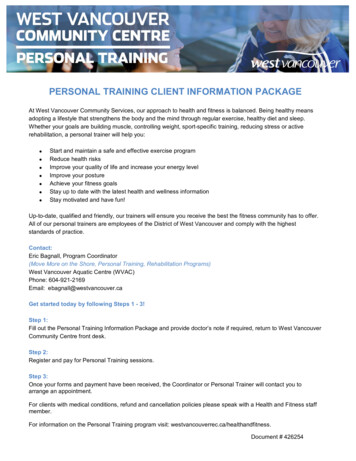 Personal Training Client Information Package