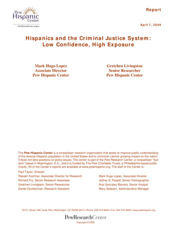 Hispanics And The Criminal Justice System: Low Confidence, High Exposure