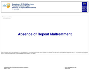 Absence Of Repeat Maltreatment