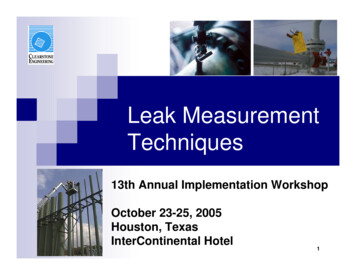 Leak Measurement Techniques - US EPA