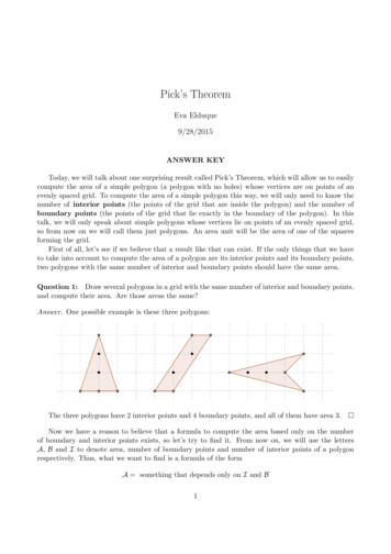Pick's Theorem - Department Of Mathematics