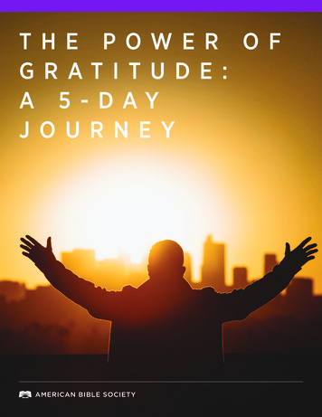 Prayer The Power Of Gratitude: A 5-Day Journey Prayer Guide