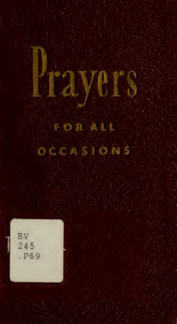 Prayers For All Occasions : Companion To Prayers New And Old