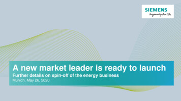 Further Details On Spin-off Of The Energy Business - Siemens
