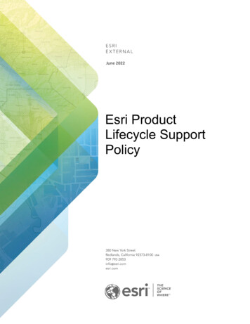 Esri Product Life Cycle Policy