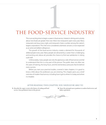 The Food-service Industry - Auguste Escoffier School Of Culinary Arts