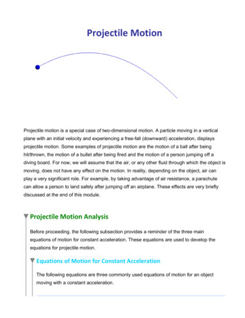 Projectile Motion - Waterloo Maple