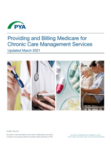 Providing And Billing Medicare For Chronic Care Management Services - PYA