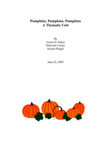 Pumpkins, Pumpkins, Pumpkins A Thematic Unit