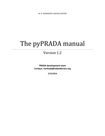 The PyPRADA Manual - SourceForge
