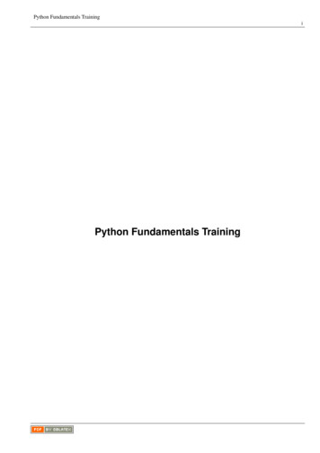 Python Fundamentals Training - Simeonfranklin 