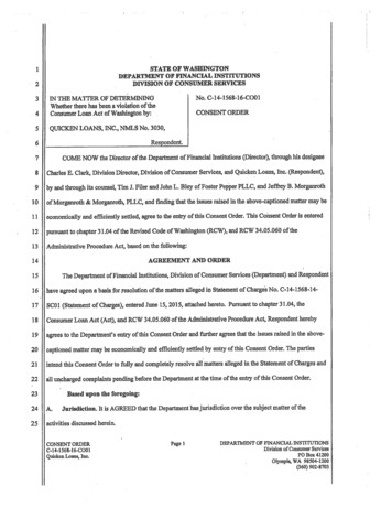Quicken Loans Consent Order - C-14-1568-16-CO01 - Truth In Advertising