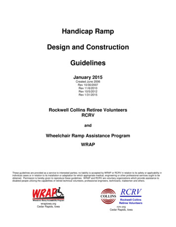 Handicap Ramp Design And Construction Guidelines
