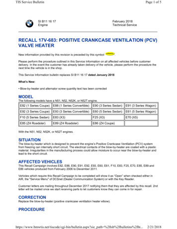 Recall 17v-683: Positive Crankcase Ventilation (Pcv) Valve Heater