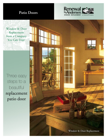 Renewal By Andersen Patio Door Catalog - Western Products