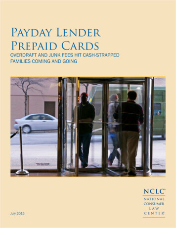 Payday Lender Prepaid Cards - Nclc 