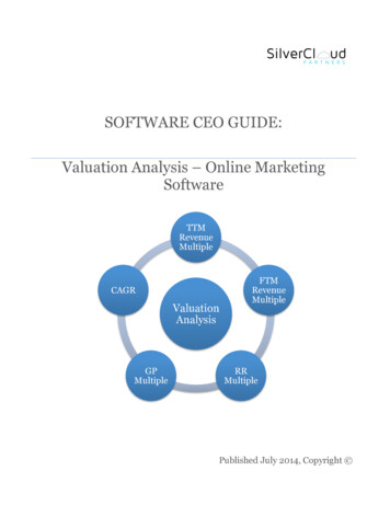 SOFTWARE CEO GUIDE: Valuation Analysis - SilverCloud Partners