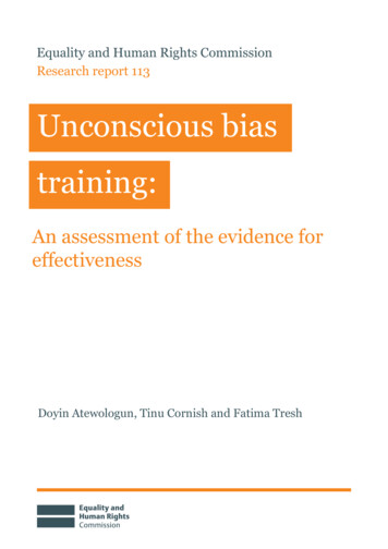 Unconscious Bias Training - Equality And Human Rights Commission