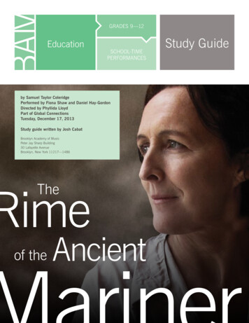 Rime Of The Ancient Mariner Study Guide - BAM