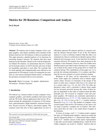 Metrics For 3D Rotations: Comparison And Analysis