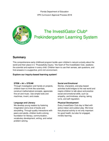 The InvestiGator Club Prekindergarten Learning System
