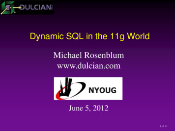 Dynamic SQL In The 11g World - NYOUG