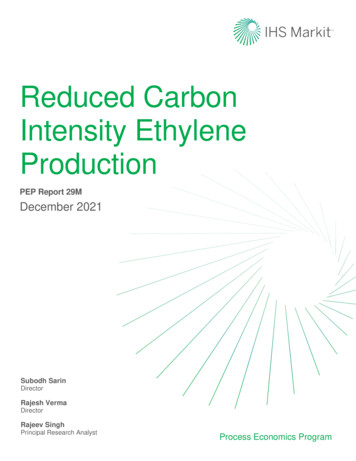 Reduced Carbon Intensity Ethylene Production