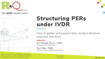 R&Q Webinar: Structuring PERs Under IVDR