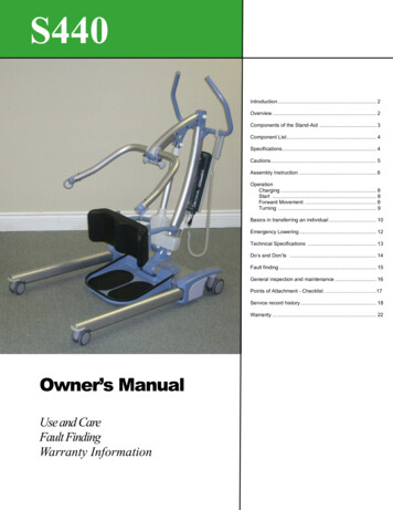 S440 Owner's Manual Rev 5-22-08 - Rehabmart 