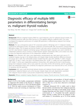 Diagnostic Efficacy Of Multiple MRI Parameters In Differentiating .