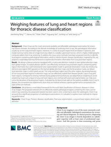 Weighing Features Of Lung And Heart Regions For Thoracic Disease .