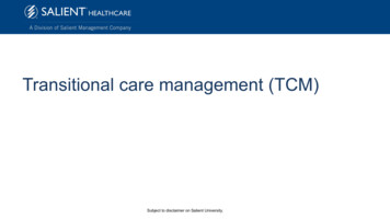 Transitional Care Management (TCM)