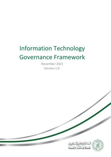 Information Technology Governance Framework - SAMA