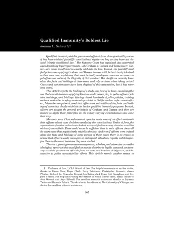 Qualified Immunity's Boldest Lie - University Of Chicago Law Review