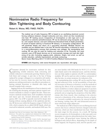 Noninvasive Radio Frequency For Skin Tightening And Body . - MDedge
