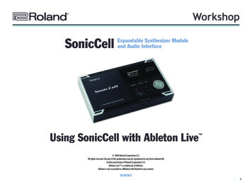 SCWS07—Using SonicCell With Ableton Live - Roland U.S