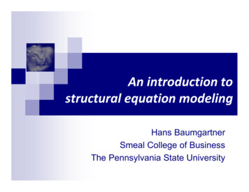An Introduction To Structural Equation Modeling