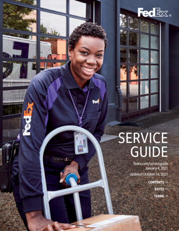SERVICE GUIDE - FedEx