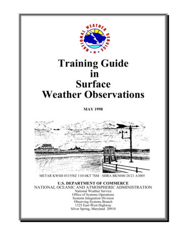 Training Guide In Surface Weather Observations