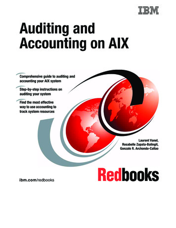 Auditing And Accounting On AIX - IBM Redbooks