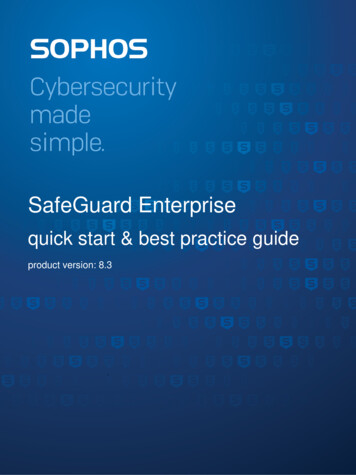 SafeGuard Enterprise Quick Start & Best Practice Guide - Sophos