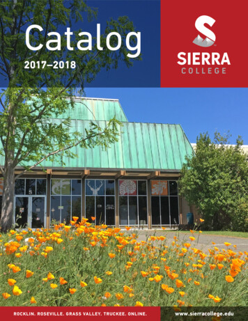 Sierra College 2017-18 Catalog
