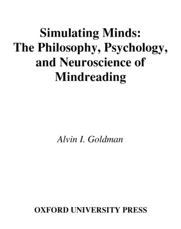 Simulating Minds: The Philosophy, Psychology, And Neuroscience Of .