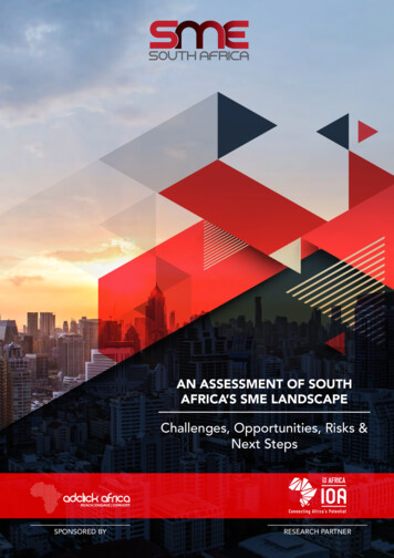 Challenges, Opportunities, Risks & Next Steps - SME South Africa