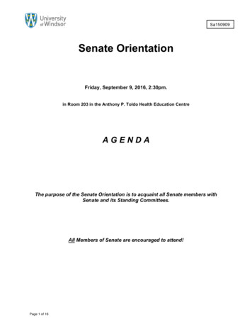 Senate Orientation