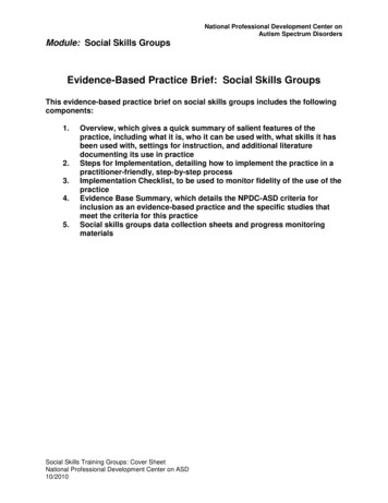 Evidence-Based Practice Brief: Social Skills Groups