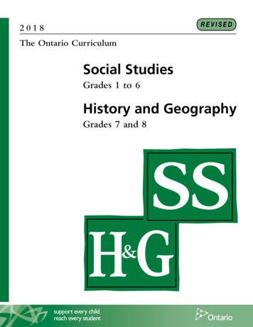 Social Studies History - Ministry Of Education