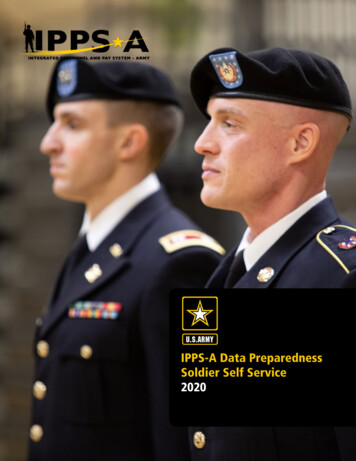 IPPS-A Data Preparedness Soldier Self Service 2020