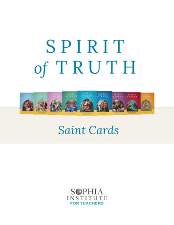 SPIRIT Of TRUTH - Sophia Institute For Teachers