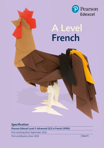 A Level French - Edexcel